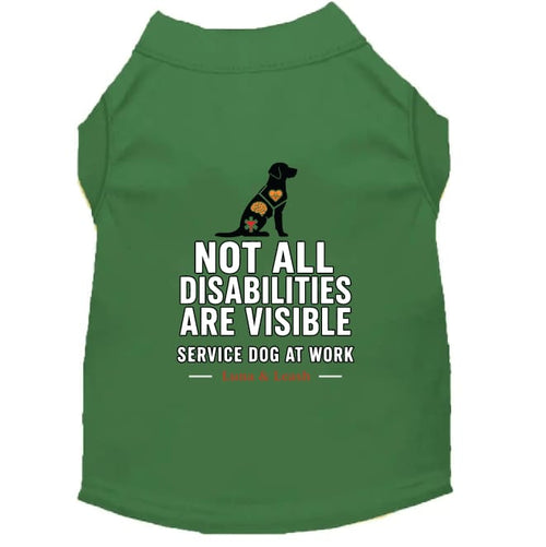Not All Disabilities Are Visible Service Dog Shirt