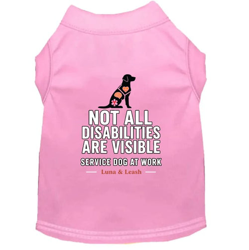Not All Disabilities Are Visible Service Dog Shirt
