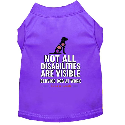 Not All Disabilities Are Visible Service Dog Shirt