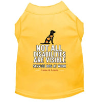 Not All Disabilities Are Visible Service Dog Shirt