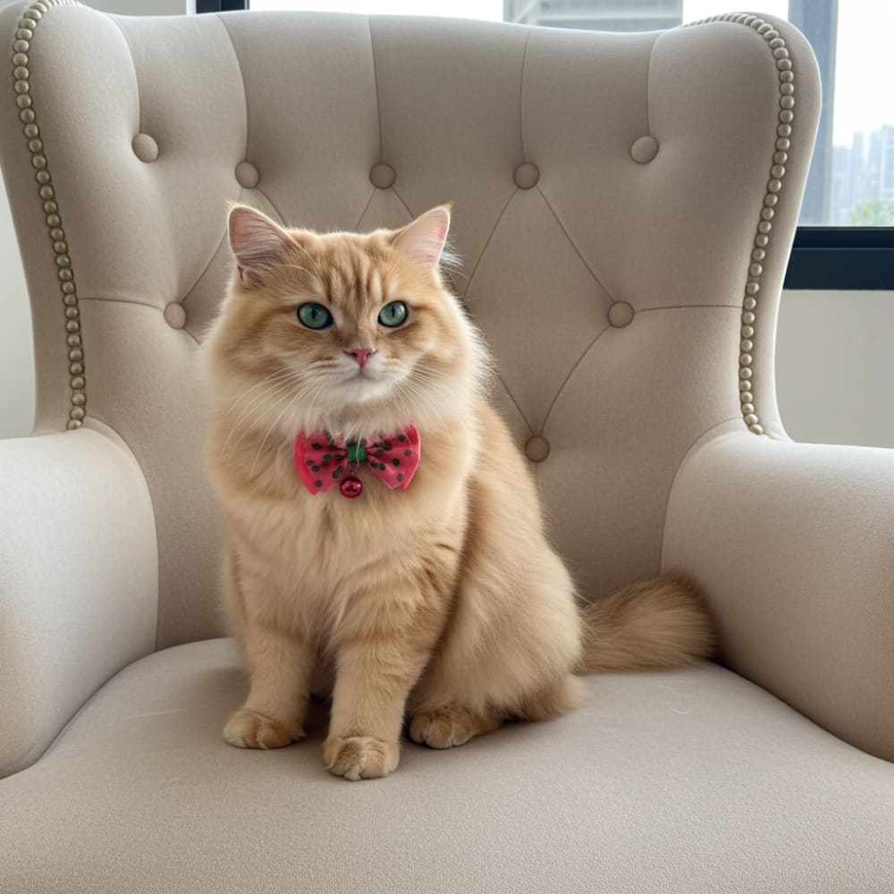 Nylon Reflective Cat Collar with Bow and Bell - Cat Collars