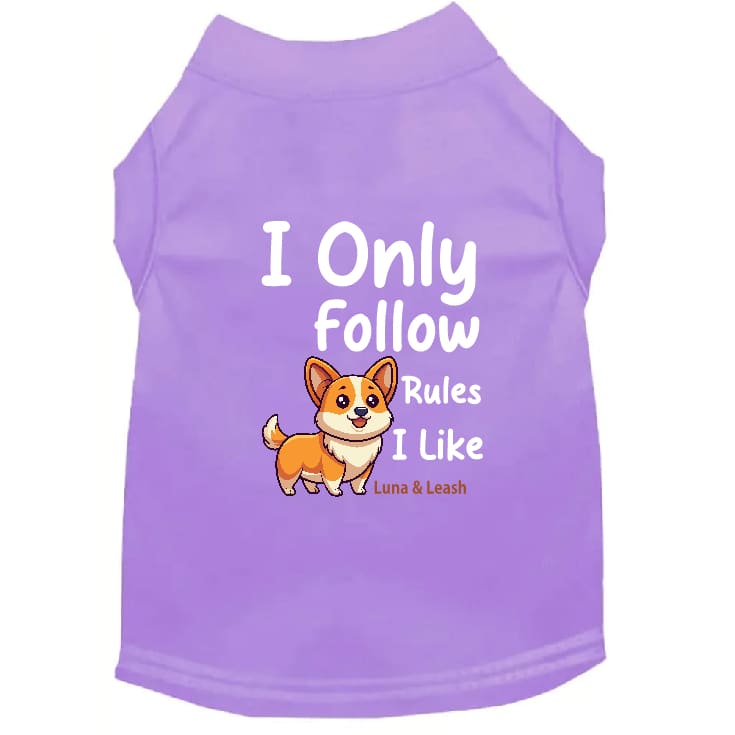 Only Follow Rules I Like Dog Shirt - Dog Shirt