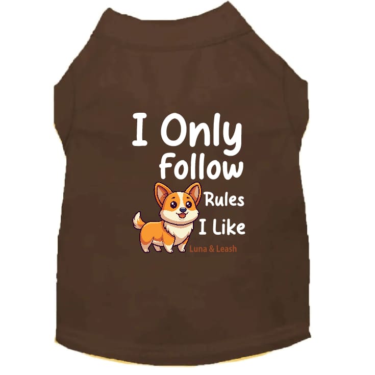 Only Follow Rules I Like Dog Shirt - Dog Shirt