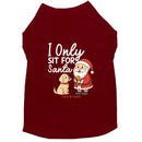 Only Sit for Santa Dog Shirt - Dog Shirt