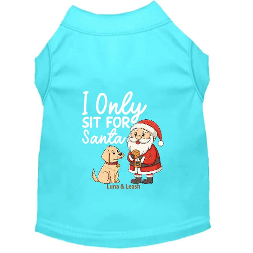 Only Sit for Santa Dog Shirt - Dog Shirt