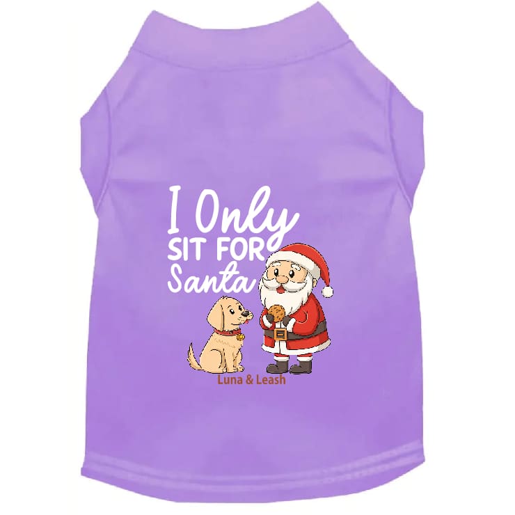 Only Sit for Santa Dog Shirt - Dog Shirt