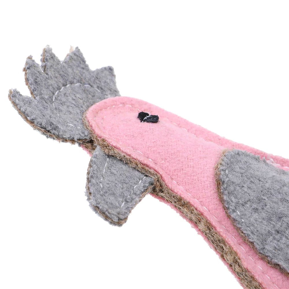 Outback Tails Gertie Galah Felt Chew Toy Dog Chew Toy