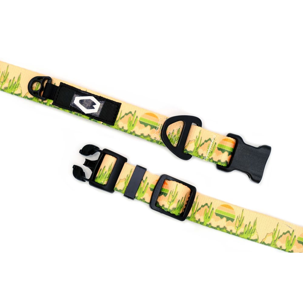 Outdoor Style Cactus Cream Nylon Dog Collar - Dog Collars