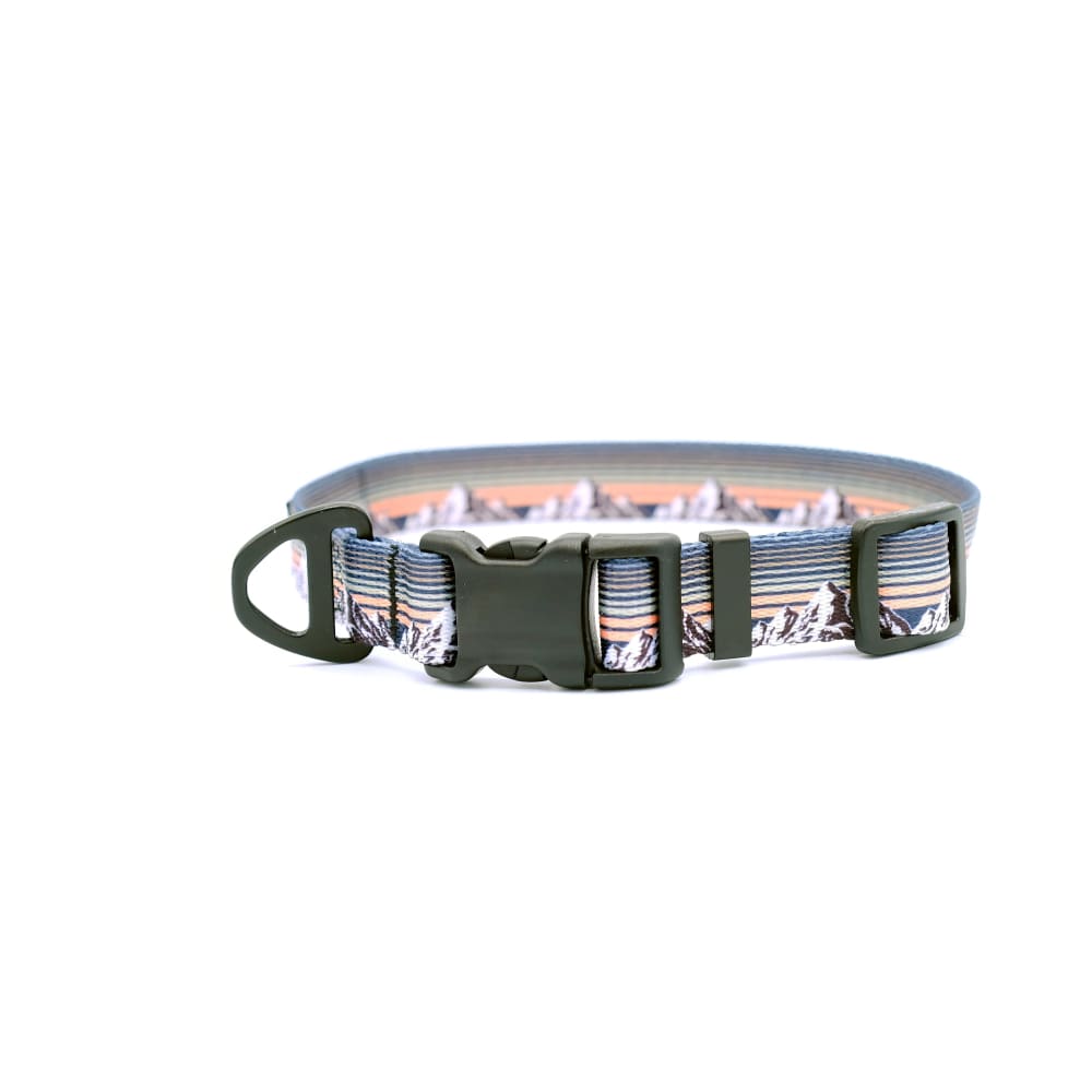 Outdoor Style Mountain Sunset Nylon Dog Collar - Dog