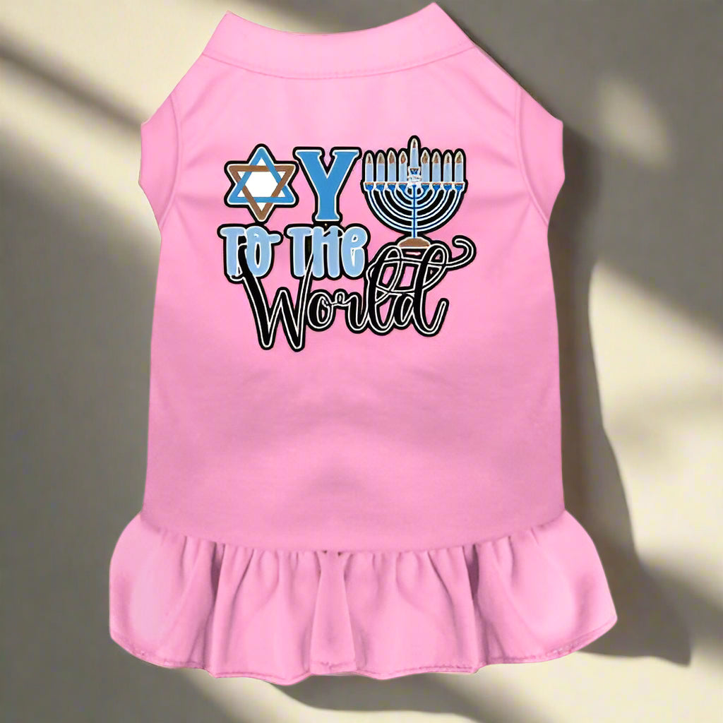 Oy to the World Screen Print Dress - 20-25 Lbs. - Outlet