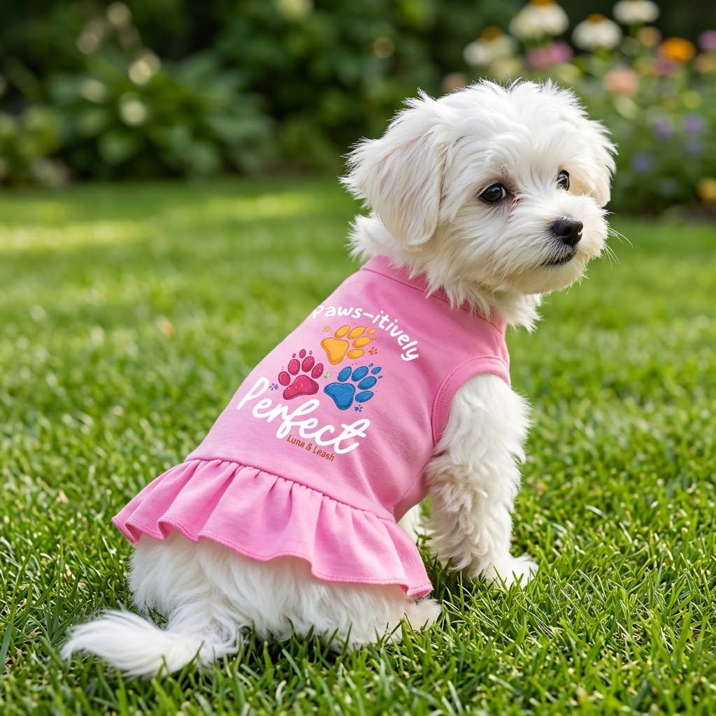 Pawsitively Perfect Dog Dress | Dog Dress Luna & Leash Pawsitively Perfect Dog Dress | Dog Dress Luna & Leash