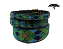 Peacock Argyle Beaded Dog Collar - Dog Collars - Maasai