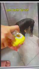 Pet Wash Brush with Built-In Shampoo Dispenser | Dog & Cat Grooming Tool