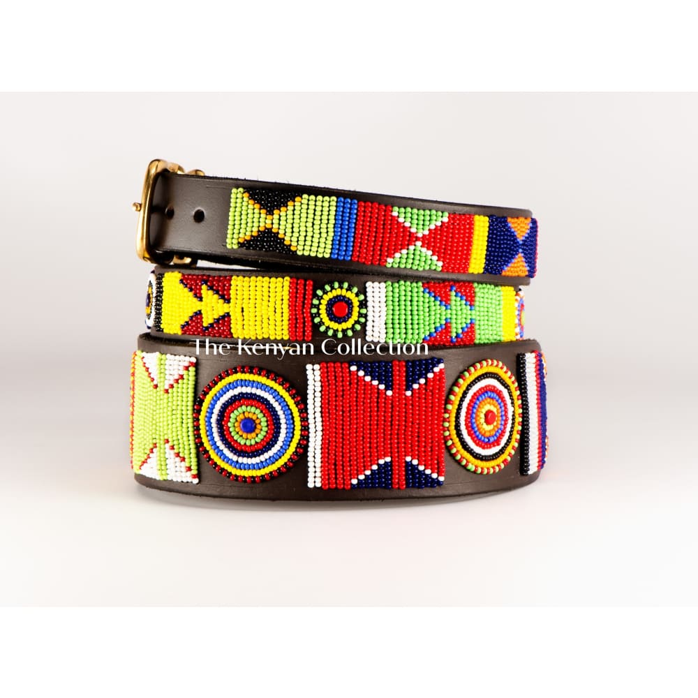 Primary Beaded Dog Collar - Dog Collars - Maasai