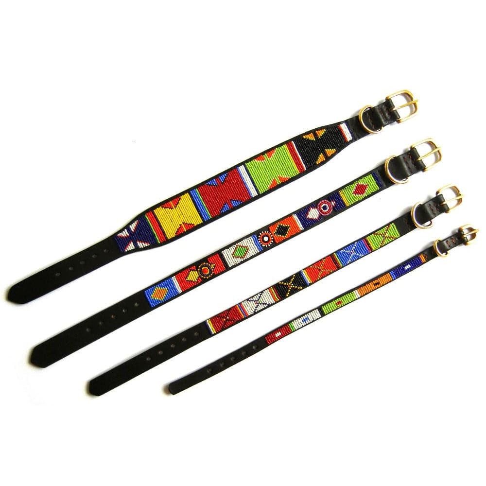 Primary Beaded Dog Collar - Dog Collars - Maasai