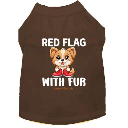Red Flag With Fur Dog Shirt - Dog Shirt Deals