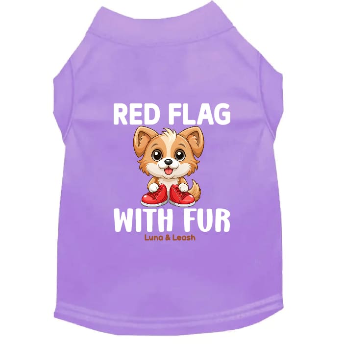 Red Flag With Fur Dog Shirt - Dog Shirt Deals