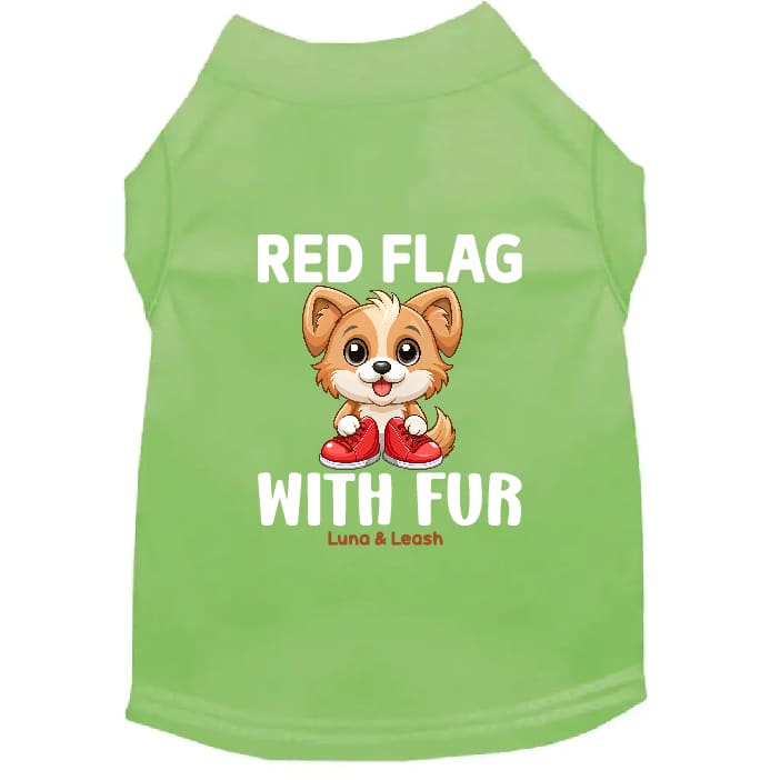 Red Flag With Fur Dog Shirt - Dog Shirt Deals