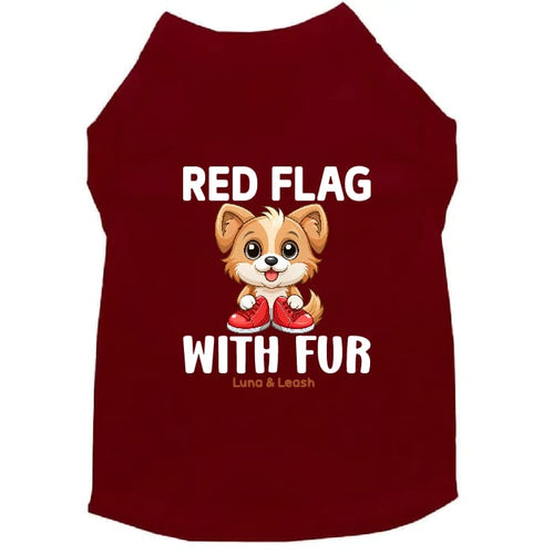 Red Flag With Fur Dog Shirt - Dog Shirt Deals