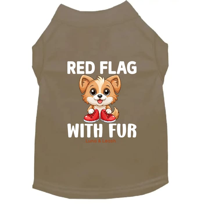 Red Flag With Fur Dog Shirt - Dog Shirt Deals