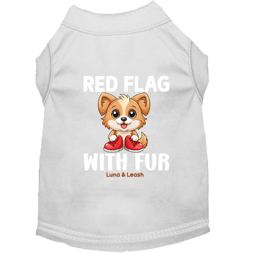 Red Flag With Fur Dog Shirt - Dog Shirt Deals
