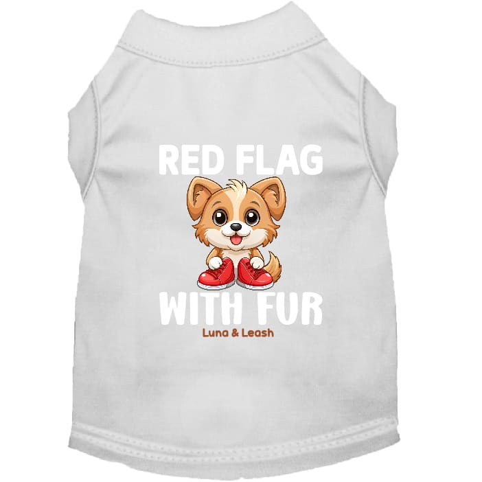 Red Flag With Fur Dog Shirt - Dog Shirt Deals