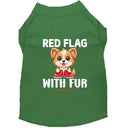 Red Flag with Fur Dog Shirt - Statement Dog Shirts
