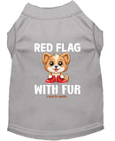 Red Flag with Fur Dog Shirt - Statement Dog Shirts