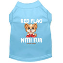 Red Flag with Fur Dog Shirt - Statement Dog Shirts