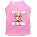 Red Flag with Fur Dog Shirt - Statement Dog Shirts
