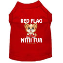 Red Flag with Fur Dog Shirt - Statement Dog Shirts