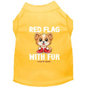 Red Flag with Fur Dog Shirt - Statement Dog Shirts
