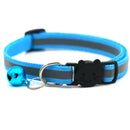 Reflective Stripe Cat Collar with Bell - Cat Collars