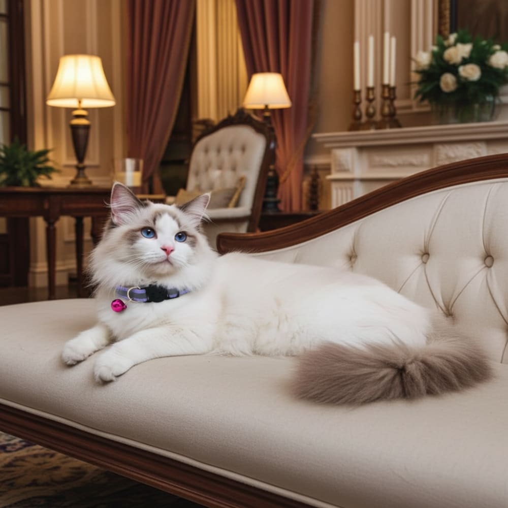 Reflective Striped Cat Collar with Bell - Cat Collars