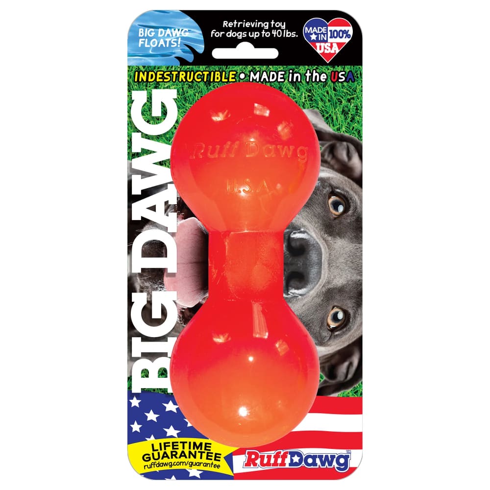 Ruff Dawg Indestructible Big Dawg Barbell Dog Toy - Toss