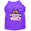 Santa Comes in Through the What?! | Christmas Dog Shirt