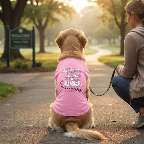 Service Dog in Training Shirt – Learning Today. Helping