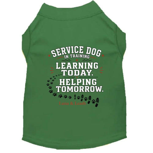 Service Dog in Training Shirt – Learning Today. Helping