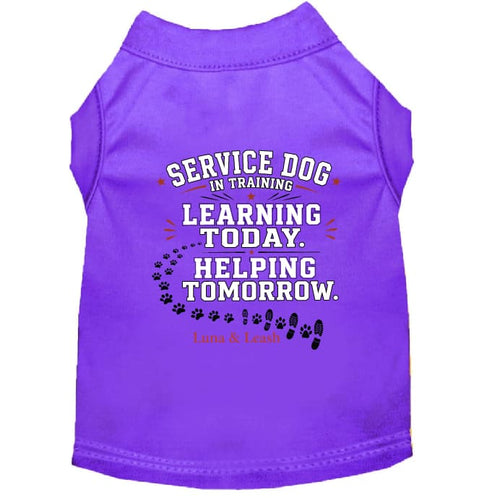 Service Dog in Training Shirt – Learning Today. Helping