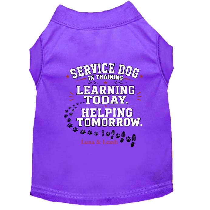 Service Dog in Training Shirt – Learning Today. Helping