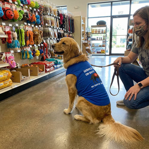 Service Dog on Duty No Ruffin’ Around Dog Shirt - Service