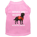 Service Dog on Duty No Ruffin’ Around Dog Shirt - Service