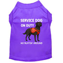 Service Dog on Duty No Ruffin’ Around Dog Shirt - Service