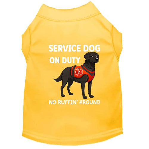 Service Dog on Duty No Ruffin’ Around Dog Shirt - Service