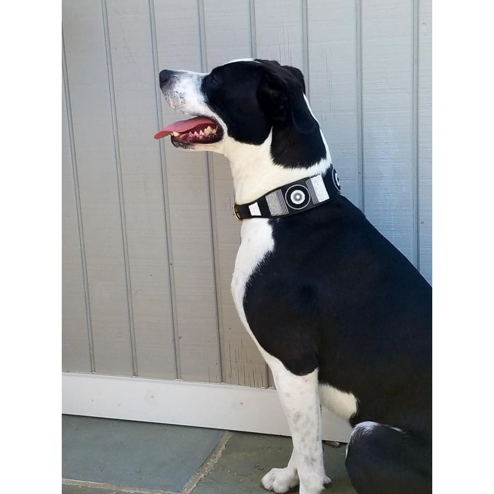 Shades of Grey Beaded Dog Collar - Dog Collars - Maasai