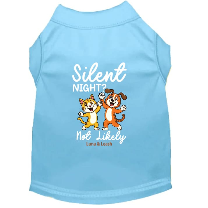 Silent Night? Not Likely. | Christmas Dog Shirt - Christmas