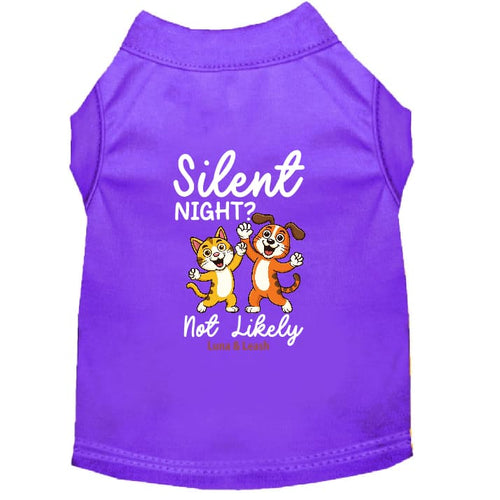 Silent Night? Not Likely. | Christmas Dog Shirt - Christmas