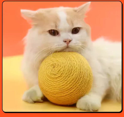 Sisal Cat Toy Ball – Durable Scratching & Play Toy