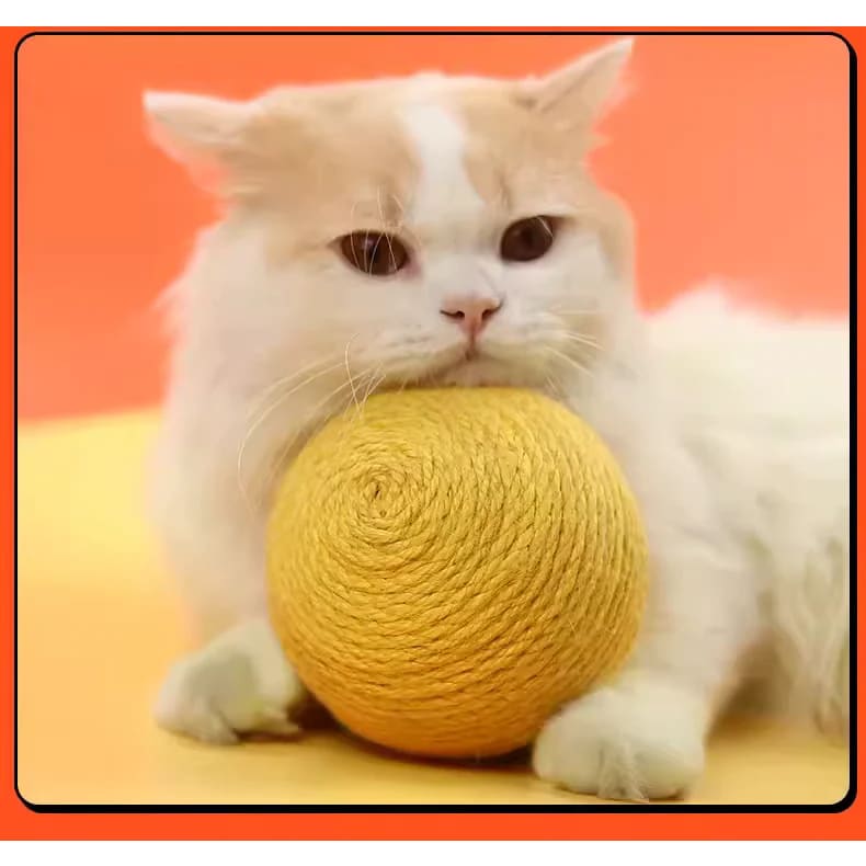 Sisal Interactive Cat Toy Ball - Interactive Cat Toys
