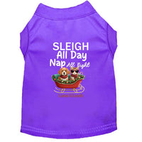 Sleigh All Day, Nap All Night | Christmas Dog Shirt